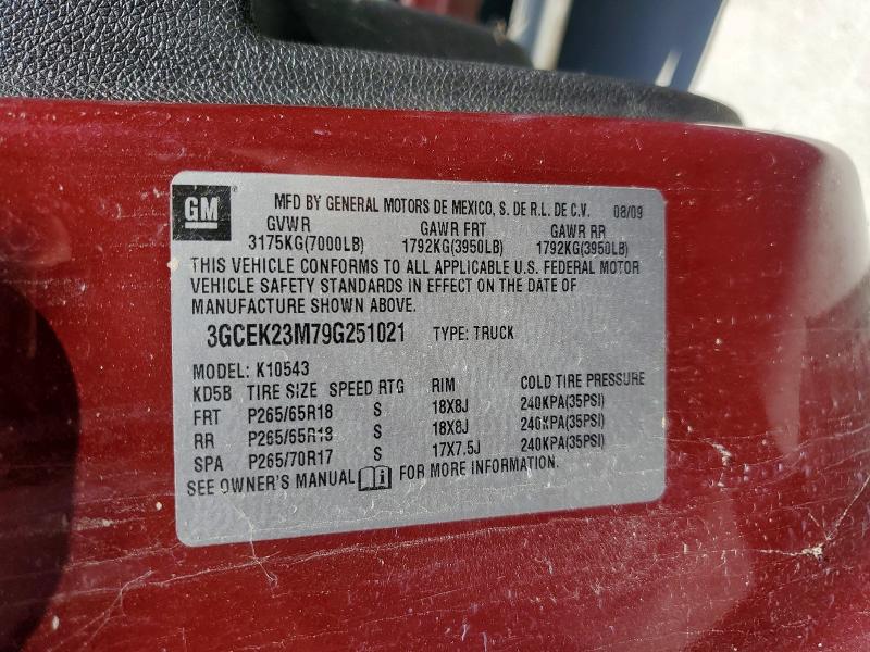 Aukcja sprzedaży 2009 Chevrolet Silverado, vin: 3GCEK23M79G251021, numer aukcji: 59101386