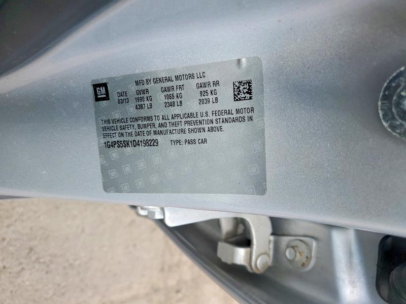 58203116 :رقم المزاد ، 1G4PS5SK1D4198229 vin ، 2013 Buick Verano مزاد بيع