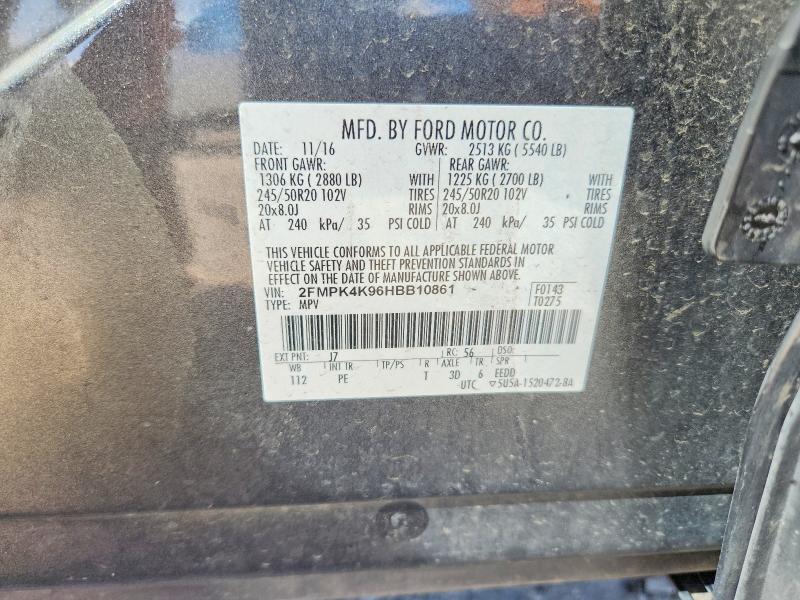 Продажа на аукционе авто 2017 Ford Edge, vin: 2FMPK4K96HBB10861, номер лота: 56518136