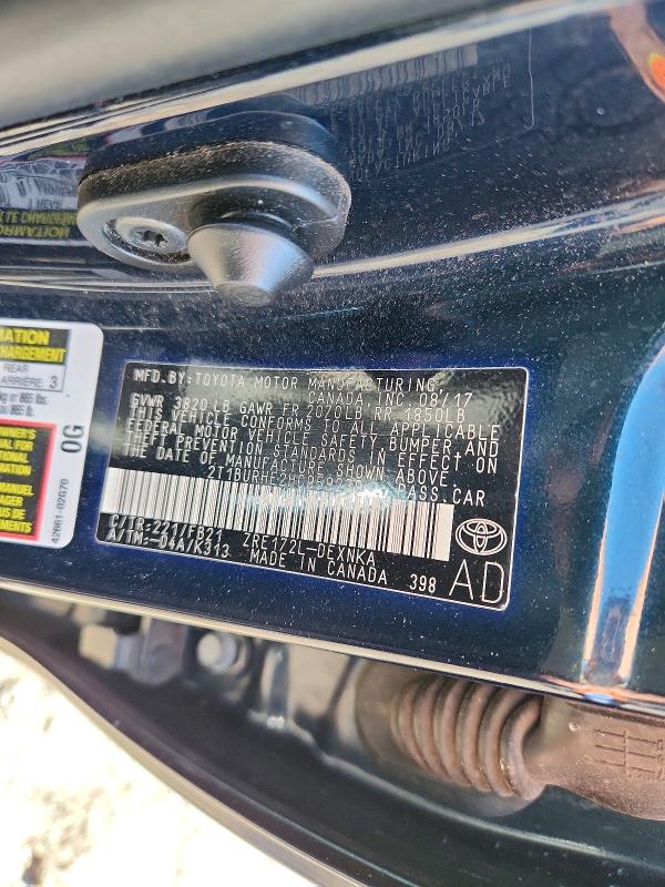 57834866 :رقم المزاد ، 2T1BURHE2HC959239 vin ، 2017 Toyota Corolla مزاد بيع