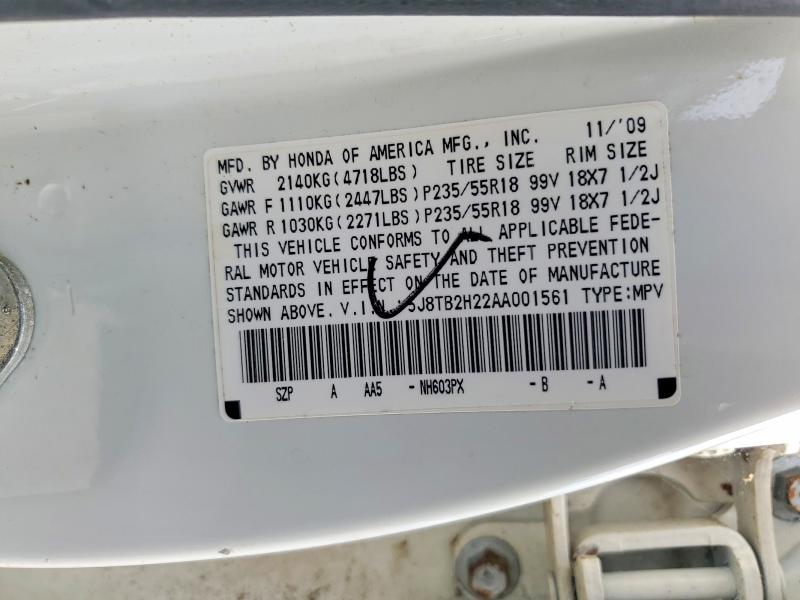 Продажа на аукционе авто 2010 Acura Rdx, vin: 5J8TB2H22AA001561, номер лота: 56428516