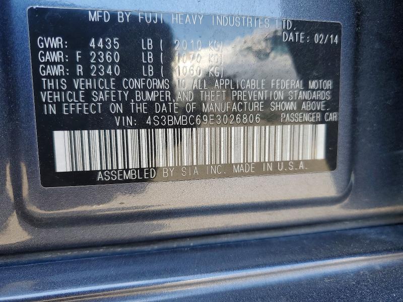Продажа на аукционе авто 2014 Subaru Legacy, vin: 4S3BMBC69E3026806, номер лота: 58634406