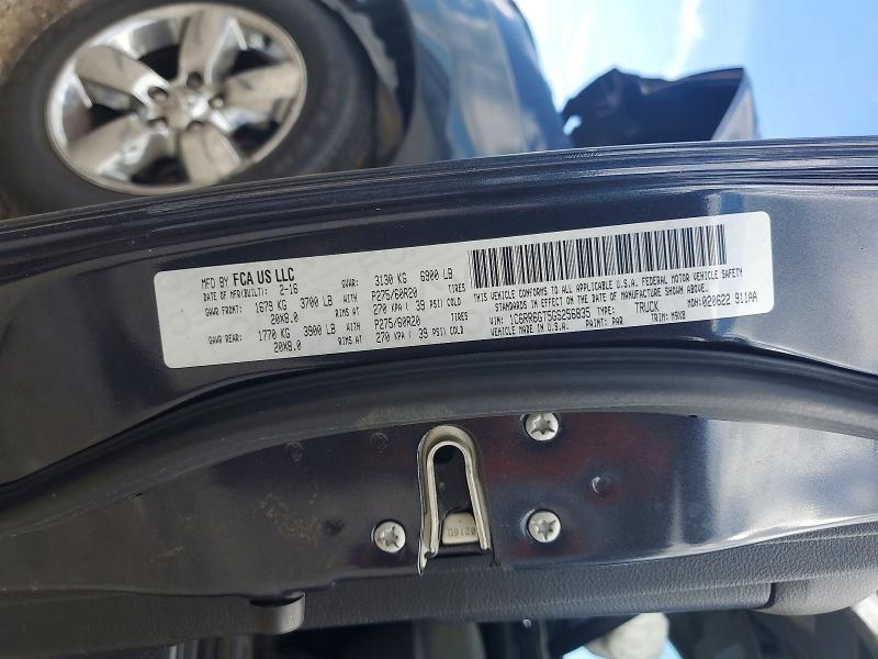 2016 Ram 1500 მანქანა იყიდება აუქციონზე, vin: 1C6RR6GT5GS256835, აუქციონის ნომერი: 57672036