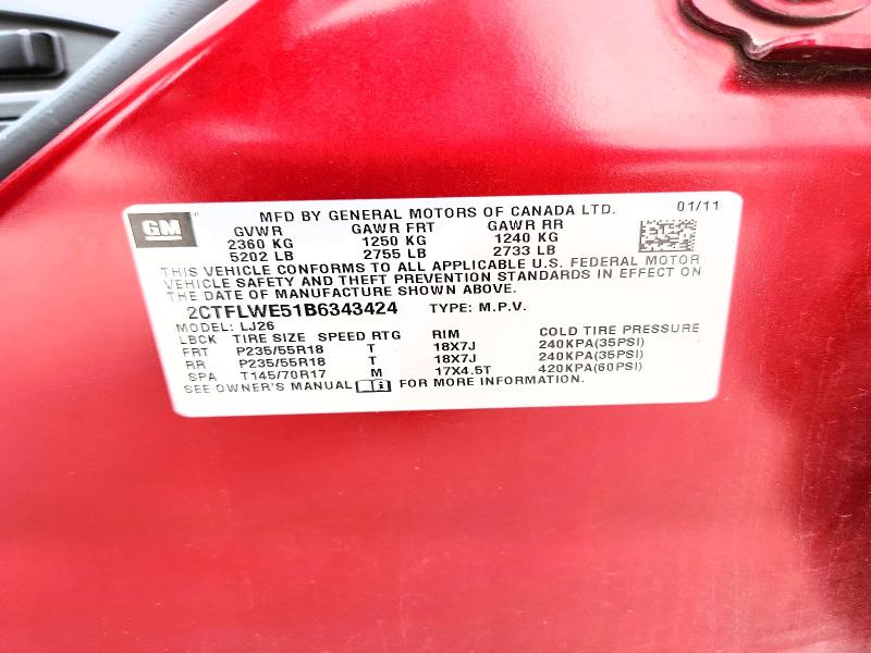 Aukcja sprzedaży 2011 Gmc Terrain, vin: 2CTFLWE51B6343424, numer aukcji: 56654276