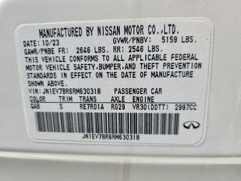 Продаж на аукціоні авто 2024 Infiniti Q50, vin: JN1EV7BR6RM630318, номер лоту: 56503436