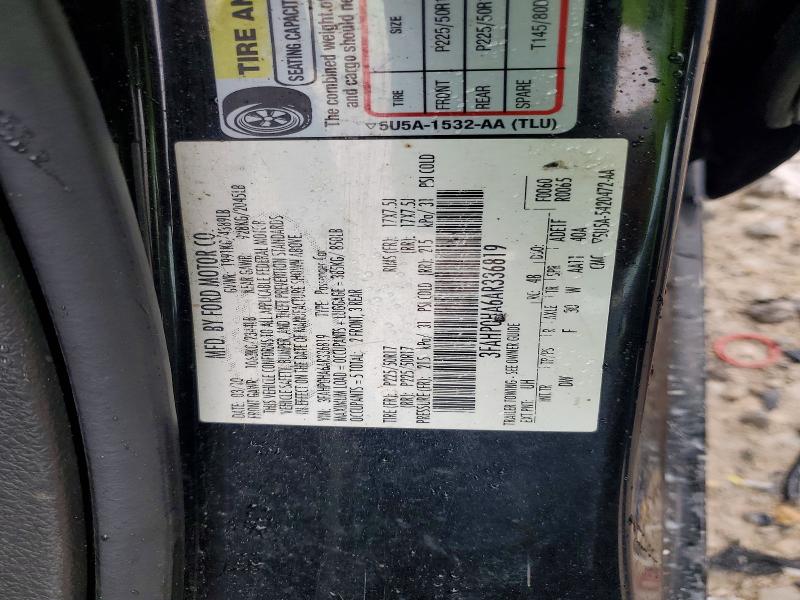 2010 Ford Fusion მანქანა იყიდება აუქციონზე, vin: 3FAHP0HA6AR336819, აუქციონის ნომერი: 57608836