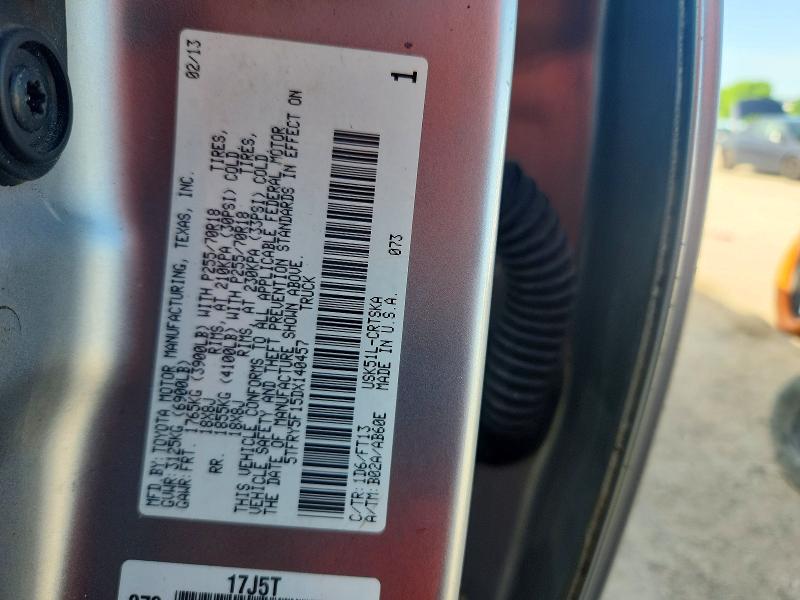 Aukcja sprzedaży 2013 Toyota Tundra, vin: 5TFRY5F15DX140457, numer aukcji: 58391506