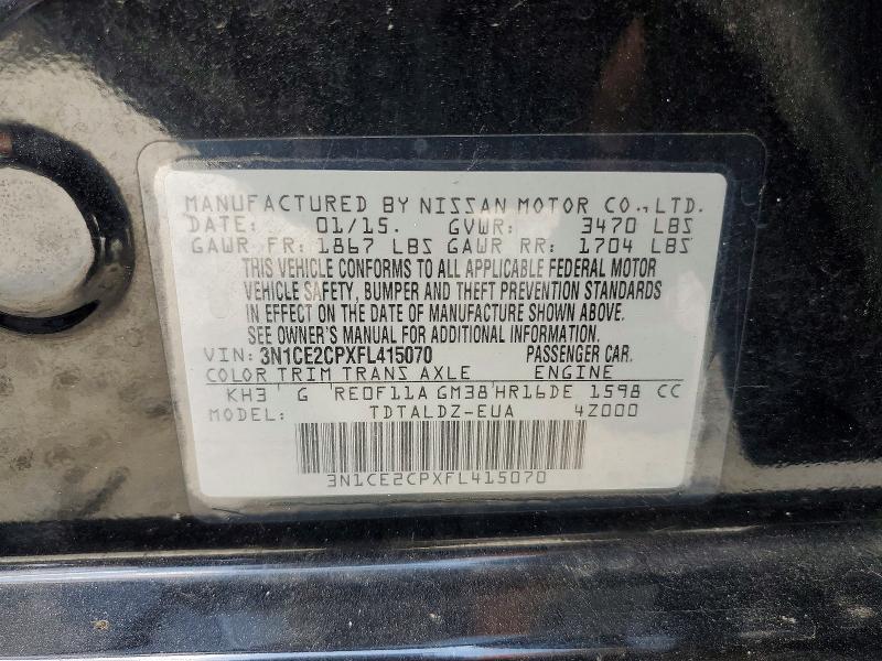 Продажа на аукционе авто 2015 Nissan Versa Note, vin: 3N1CE2CPXFL415070, номер лота: 57214276
