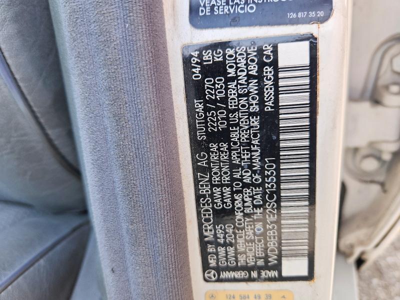 Продаж на аукціоні авто 1995 Mercedes-benz E, vin: WDBEB31E2SC135301, номер лоту: 59062926