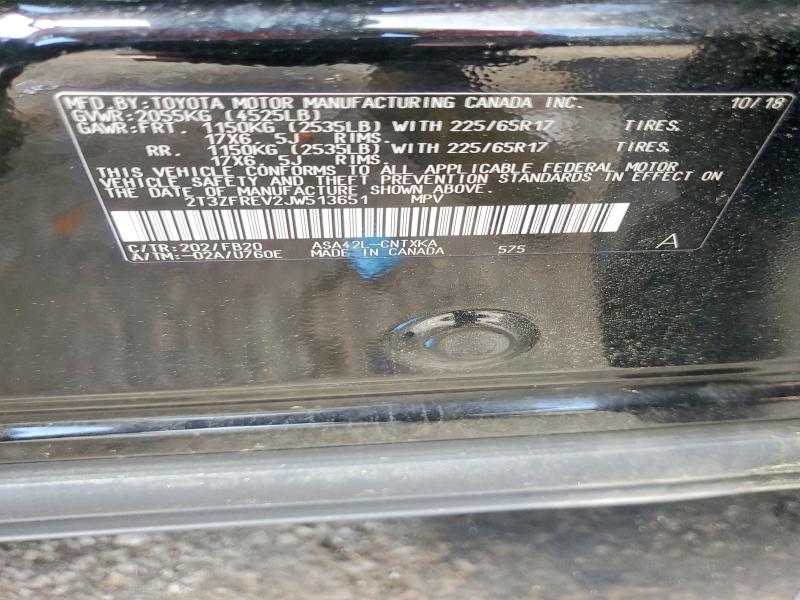 2018 Toyota Rav4 მანქანა იყიდება აუქციონზე, vin: 2T3ZFREV2JW513651, აუქციონის ნომერი: 55506646