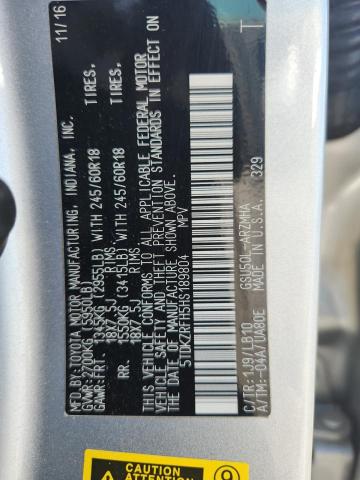 Aukcja sprzedaży 2017 Toyota Highlander, vin: 5TDKZRFH5HS189804, numer aukcji: 58386276