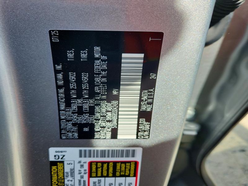 57123266 :رقم المزاد ، 5TDAAAB68SS042490 vin ، 2025 Lexus Tx 350 مزاد بيع