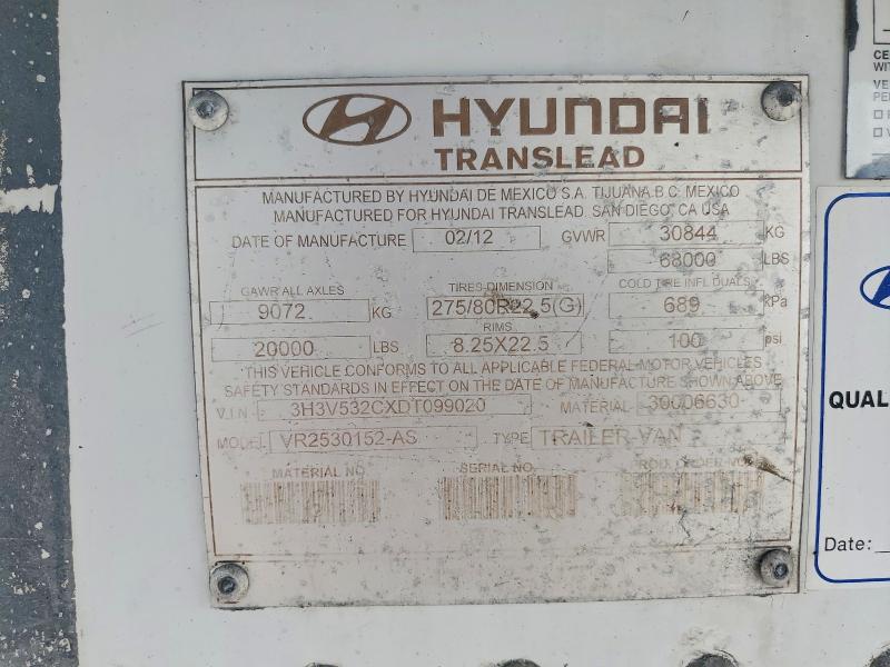 Продажа на аукционе авто 2013 Hyundai Translead Inc Unknown, vin: 3H3V532CXDT099020, номер лота: 57009426