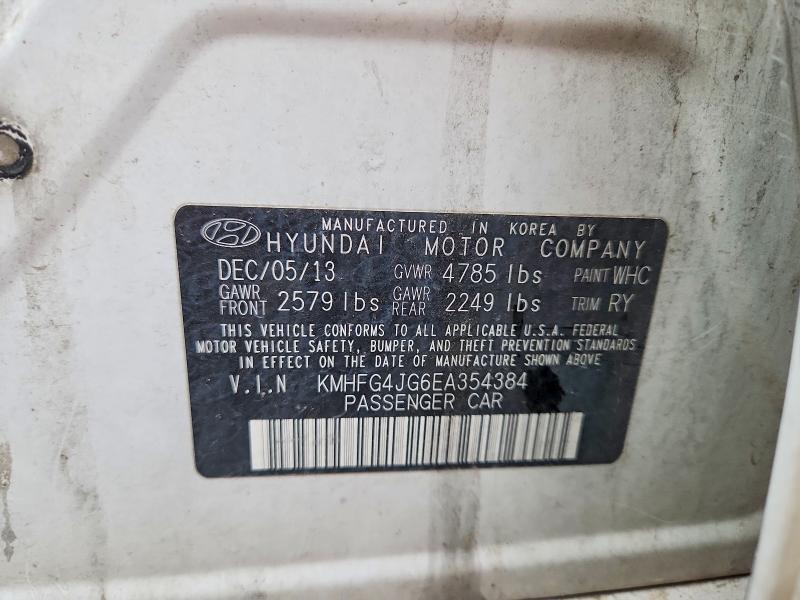 Продажа на аукционе авто 2014 Hyundai Azera, vin: KMHFG4JG6EA354384, номер лота: 57958146