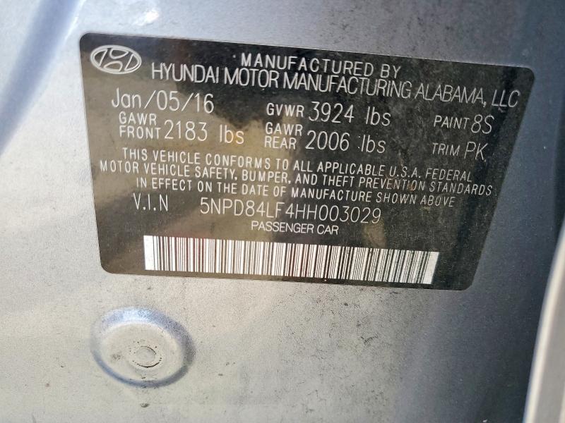 Aukcja sprzedaży 2017 Hyundai Elantra, vin: 5NPD84LF4HH003029, numer aukcji: 56507276