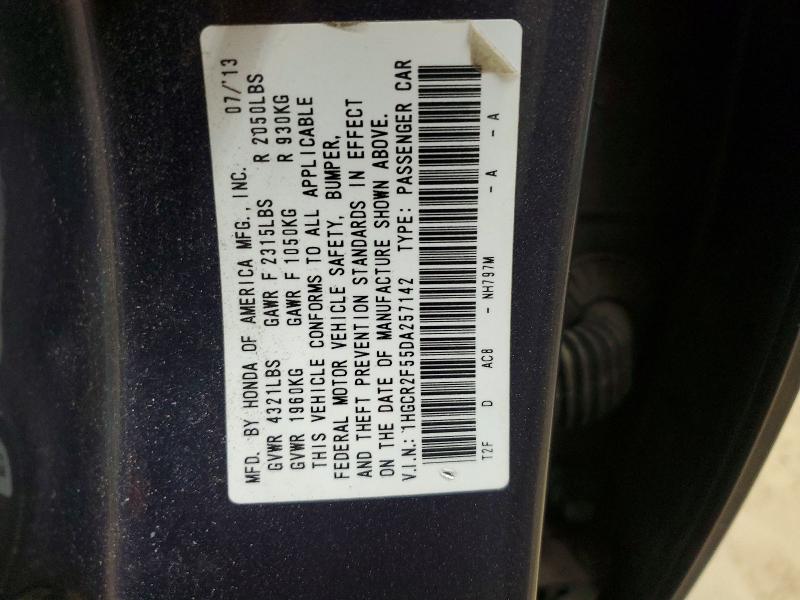 Aukcja sprzedaży 2013 Honda Accord, vin: 1HGCR2F55DA257142, numer aukcji: 57856476
