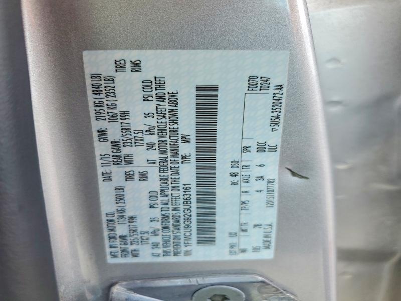 55735806 :رقم المزاد ، 1FMCU9G92GUB63161 vin ، 2016 Ford Escape مزاد بيع
