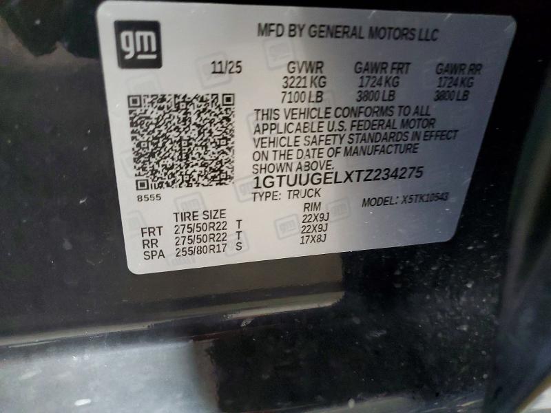 58786986 :رقم المزاد ، 1GTUUGELXTZ234275 vin ، 2026 Gmc Sierra مزاد بيع