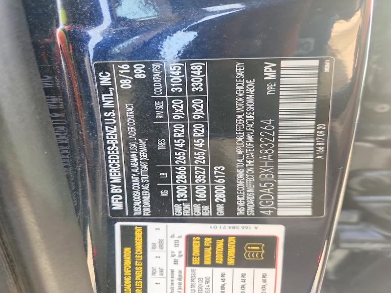 Продаж на аукціоні авто 2017 Mercedes-benz Gle, vin: 4JGDA5JBXHA832264, номер лоту: 57379896