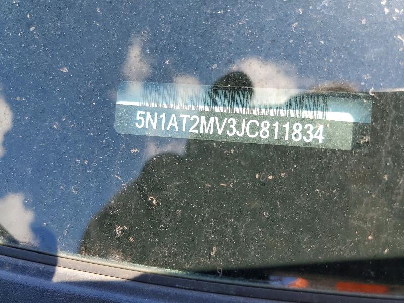 2018 Nissan Rogue მანქანა იყიდება აუქციონზე, vin: 5N1AT2MV3JC811834, აუქციონის ნომერი: 58466406