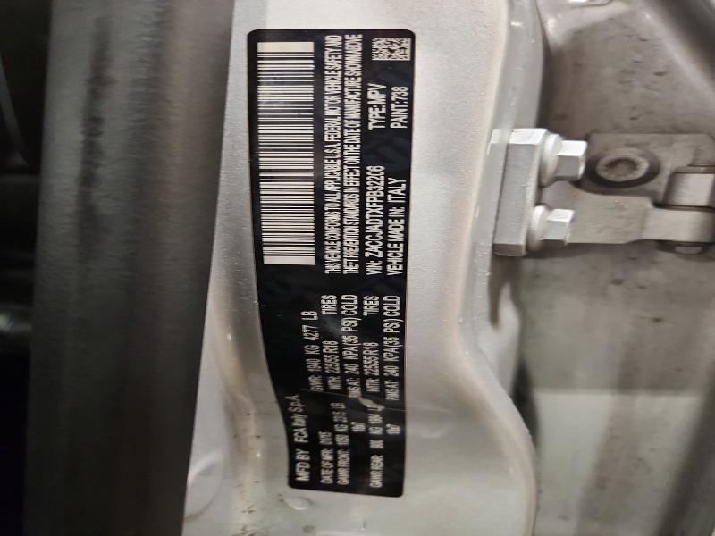 2015 Jeep Renegade მანქანა იყიდება აუქციონზე, vin: ZACCJADTXFPB32206, აუქციონის ნომერი: 57585296