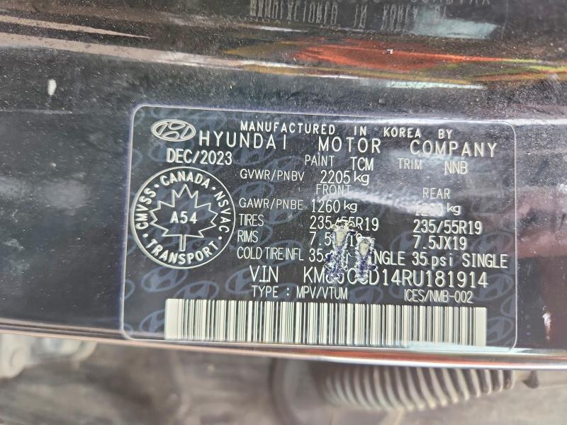 Продажа на аукционе авто 2024 Hyundai Tucson, vin: KM8JCCD14RU181914, номер лота: 57503226