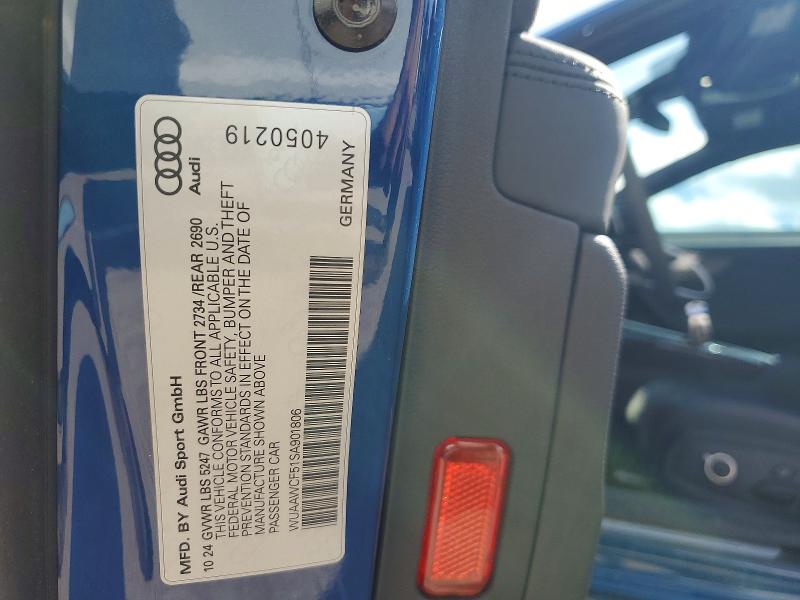 Продажа на аукционе авто 2025 Audi Rs5, vin: WUAAWCF51SA901806, номер лота: 56281706