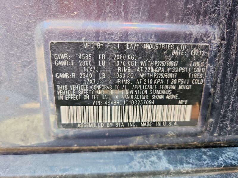 55772986 :رقم المزاد ، 4S4BRCJC1D3257094 vin ، 2013 Subaru Outback مزاد بيع