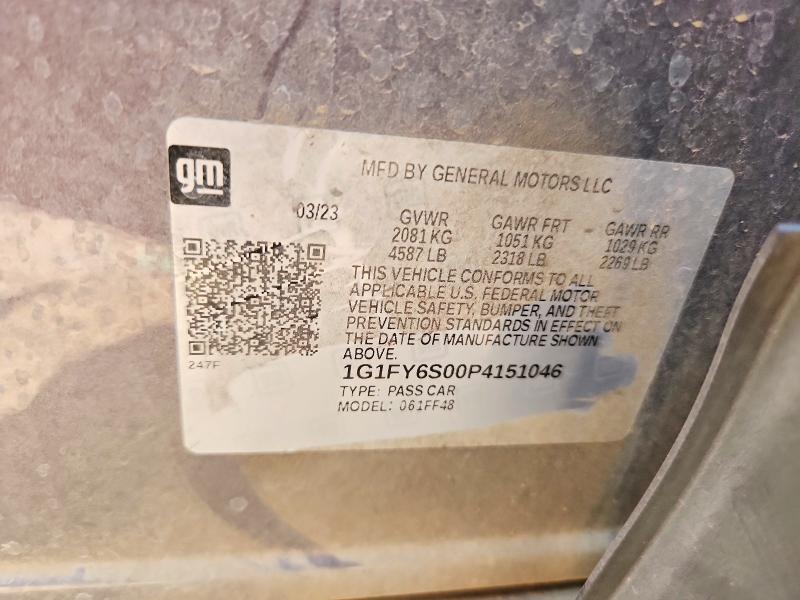 Aukcja sprzedaży 2023 Chevrolet Bolt Euv, vin: 1G1FY6S00P4151046, numer aukcji: 56184986
