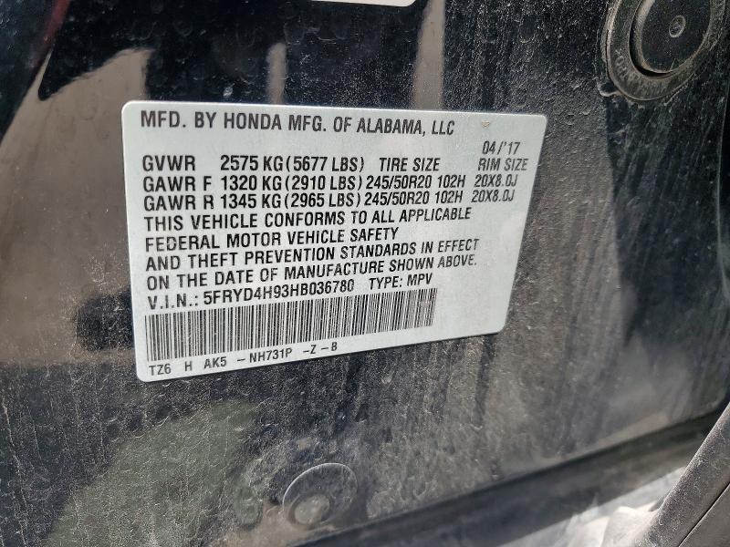 Aukcja sprzedaży 2017 Acura Mdx, vin: 5FRYD4H93HB036780, numer aukcji: 59138796