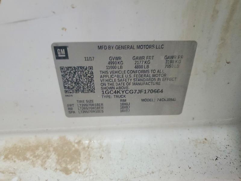 Aukcja sprzedaży 2018 Chevrolet Silverado, vin: 1GC4KYCG7JF170664, numer aukcji: 55073696