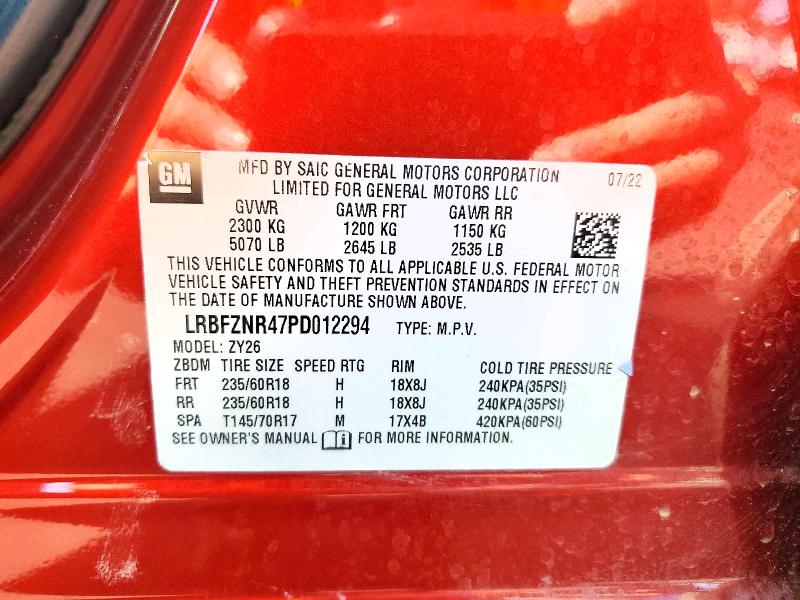 Aukcja sprzedaży 2023 Buick Envision, vin: LRBFZNR47PD012294, numer aukcji: 56871846
