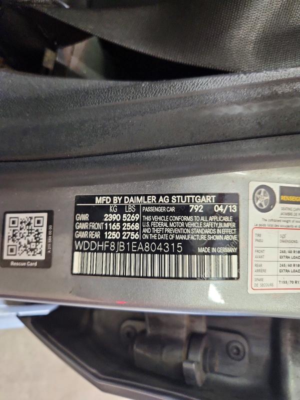 58958386 :رقم المزاد ، WDDHF8JB1EA804315 vin ، 2014 Mercedes-benz E مزاد بيع