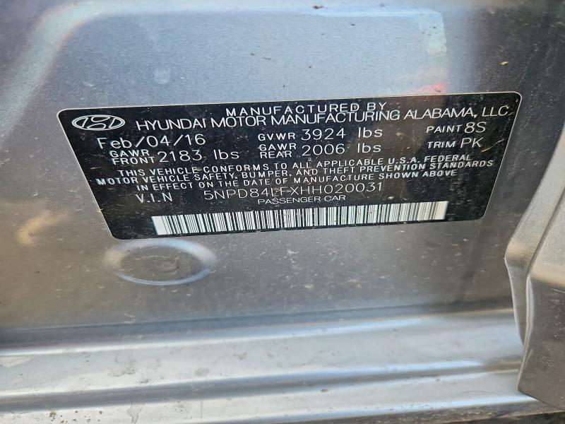 Продажа на аукционе авто 2017 Hyundai Elantra, vin: 5NPD84LFXHH020031, номер лота: 57472686