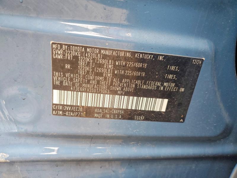 2025 Toyota Rav4 მანქანა იყიდება აუქციონზე, vin: 4T3E6RFV3SU179063, აუქციონის ნომერი: 58819856