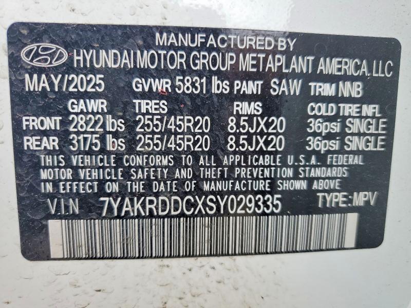 Продаж на аукціоні авто 2025 Hyundai Ioniq 5, vin: 7YAKRDDCXSY029335, номер лоту: 56601456