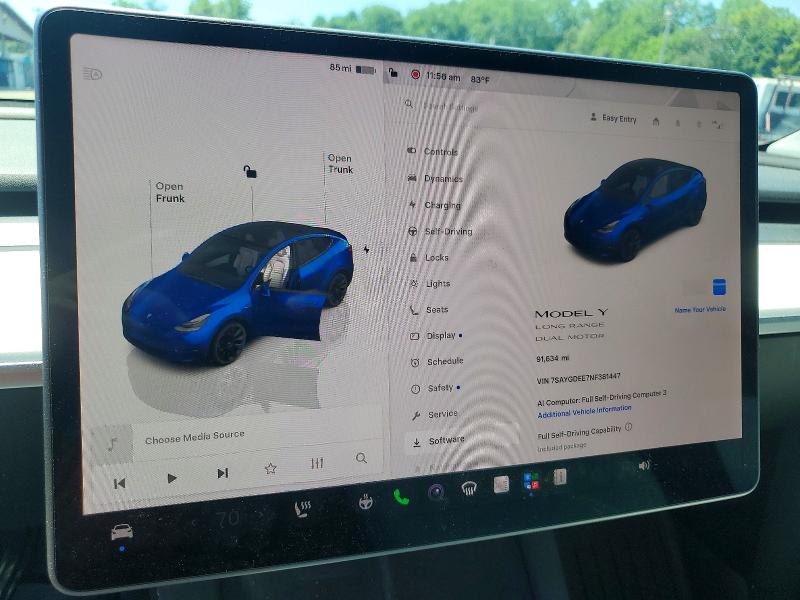Продаж на аукціоні авто 2022 Tesla Model Y, vin: 7SAYGDEE7NF381447, номер лоту: 56114366