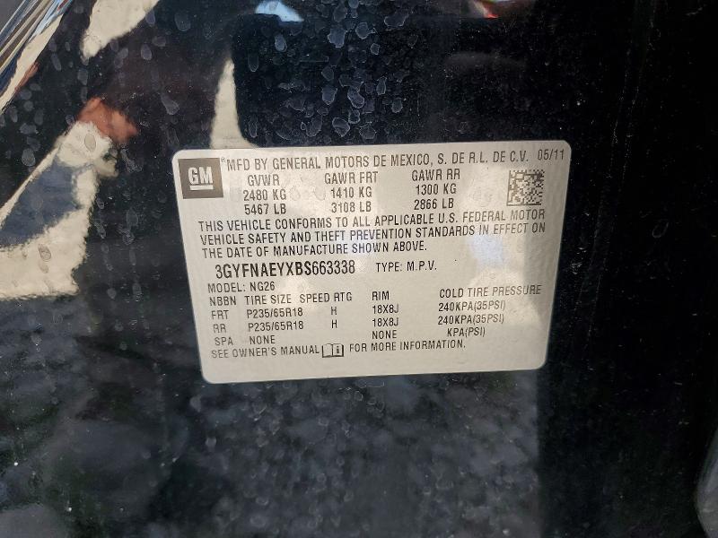 Продажа на аукционе авто 2011 Cadillac Srx, vin: 3GYFNAEYXBS663338, номер лота: 55972016