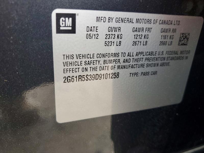 2013 Cadillac Xts მანქანა იყიდება აუქციონზე, vin: 2G61R5S39D9101258, აუქციონის ნომერი: 57551396