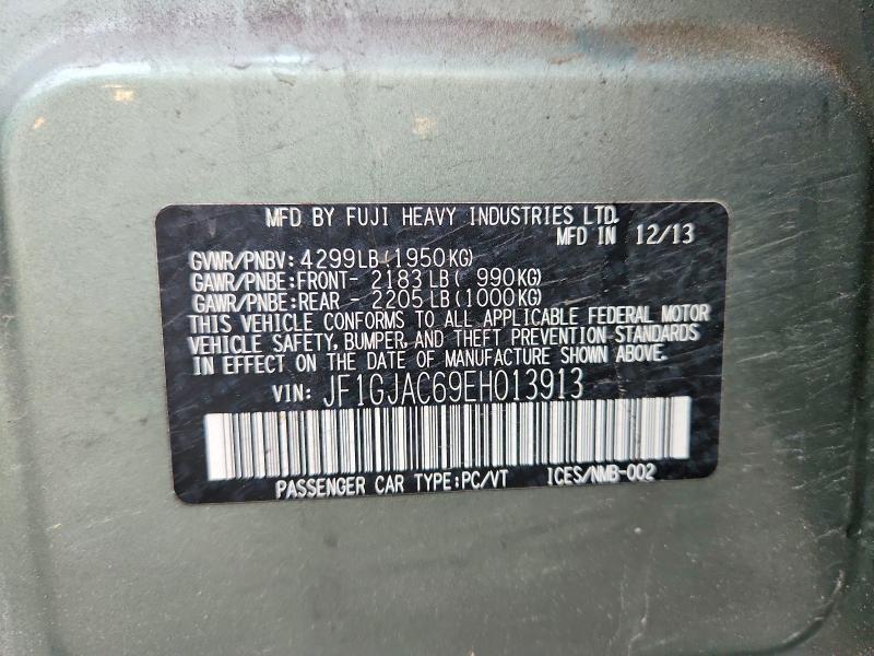 Продаж на аукціоні авто 2014 Subaru Impreza, vin: JF1GJAC69EH013913, номер лоту: 57196366