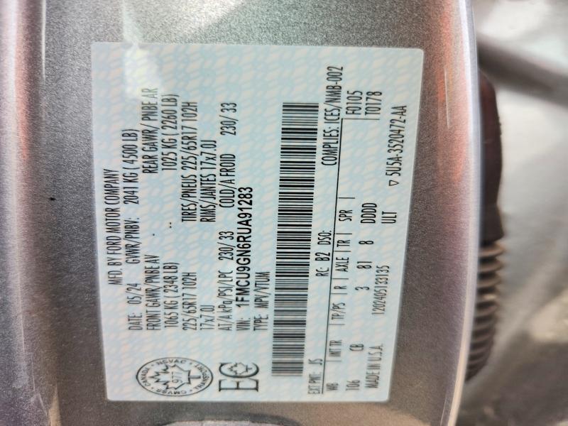 Aukcja sprzedaży 2024 Ford Escape, vin: 1FMCU9GN6RUA91283, numer aukcji: 56481246