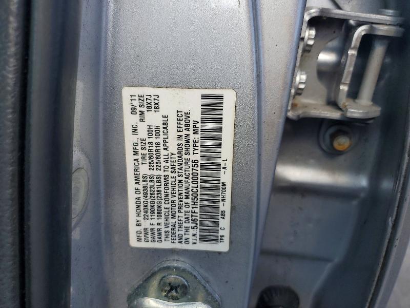 Aukcja sprzedaży 2012 Honda Crosstour, vin: 5J6TF1H50CL000756, numer aukcji: 57155646