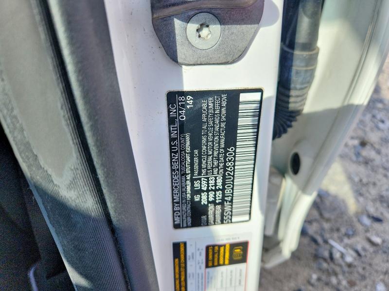 Продаж на аукціоні авто 2018 Mercedes-benz C, vin: 55SWF4JB0JU268306, номер лоту: 58017566