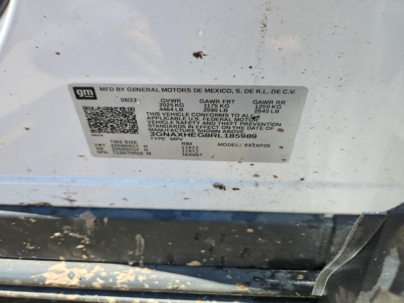 56978126 :رقم المزاد ، 3GNAXHEG8RL185989 vin ، 2024 Chevrolet Equinox مزاد بيع