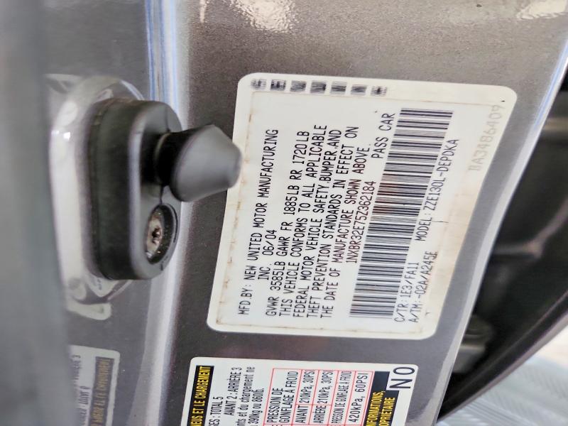 56666936 :رقم المزاد ، 1NXBR32E75Z362184 vin ، 2005 Toyota Corolla مزاد بيع