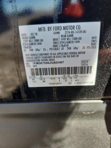 Aukcja sprzedaży 2018 Ford Explorer, vin: 1FM5K7D86JGB03467, numer aukcji: 56252116