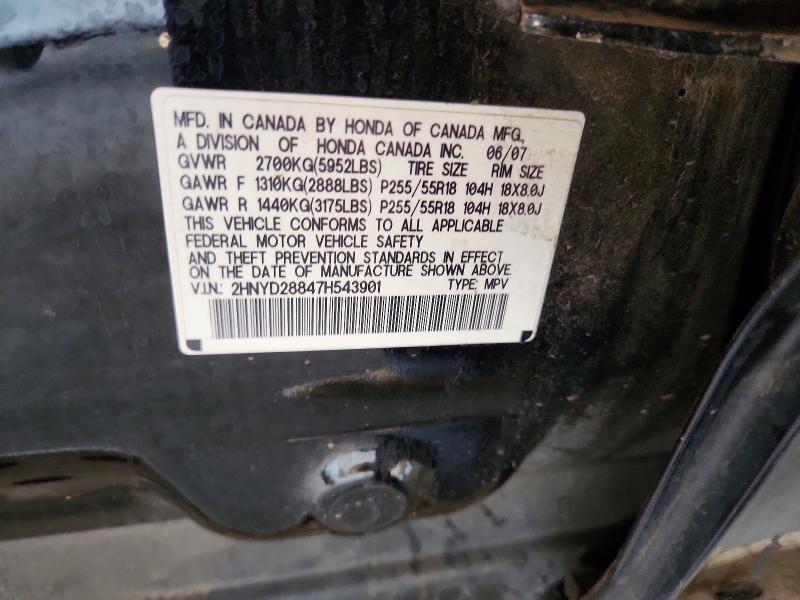 Aukcja sprzedaży 2007 Acura Mdx, vin: 2HNYD28847H543901, numer aukcji: 55692886