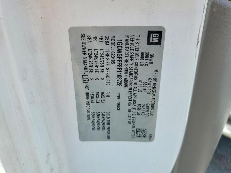 Продажа на аукционе авто 2015 Chevrolet Express G2500, vin: 1GCWGFFF8F1108728, номер лота: 56279896