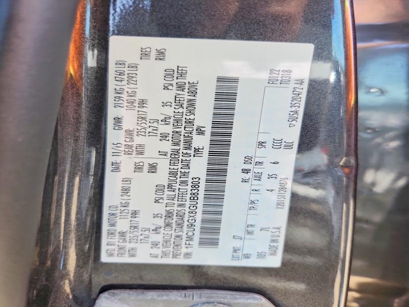 Продаж на аукціоні авто 2016 Ford Escape, vin: 1FMCU9GX8GUB83803, номер лоту: 55217316