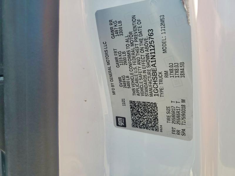 Aukcja sprzedaży 2022 Chevrolet Colorado, vin: 1GCHSBEA1N1125763, numer aukcji: 59748226
